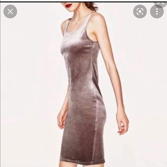 Zara L velour dress - Picture 1 of 3